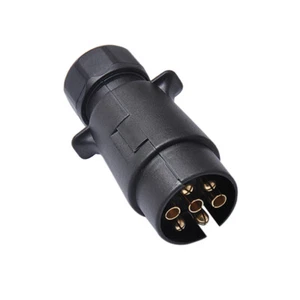 7 Pin Plastic European Trailer Plug Tow Bar Electrics Connector 12V Plug - Picture 1 of 7