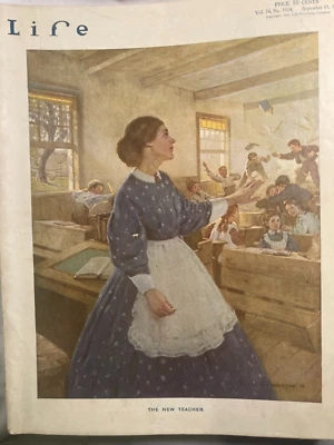 September 11, 1919 Life Magazine the New Teacher cover art by Victor C. Anderson - Image 1 of 4