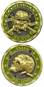 MONEDA HEADS WE WIN TAILS YOU LOSS SNIPER EJÉRCITO MARINA MARINA DESAFÍO FUERZA AÉREA - Imagen 1 de 1