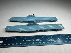 2 Triang Vintage Metal Battle Ships The Centaur & The Albion - Picture 1 of 4