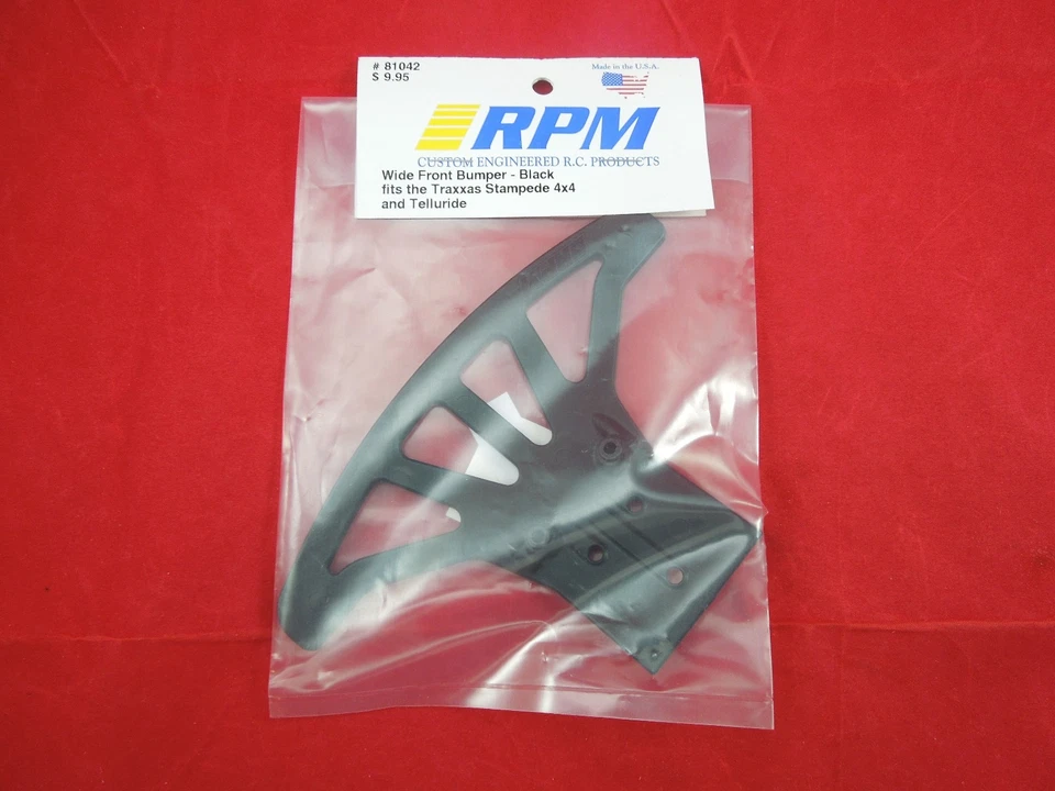 RPM WIDE BLACK FRONT BUMPER TRAXXAS STAMPEDE 4x4  VXL 4wd 81042 heavy duty new - Image 1 of 1