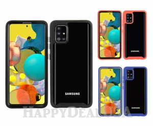 Para Samsung Galaxy A51 5G - Funda protectora blindada a prueba de golpes de doble capa con parte posterior transparente - Imagen 1 de 10