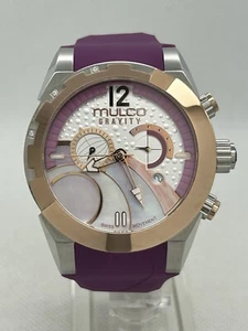 Mulco Gravity Women's Purple Chronograph Two-Tone SWISS Watch MW5-3799-523 46mm - Picture 1 of 9
