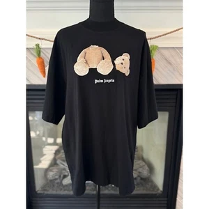 Palm Angels Graphic Print Tee Oversized Fit Relaxed Black Top Medium - Picture 1 of 5