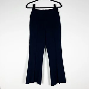 High Sport Women's Kick Cropped Stretch Cotton Flared Trouser Pants Solid Black - Picture 1 of 4