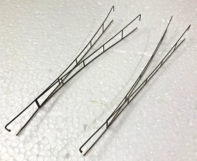 RIVAROSSI 3813+3814 - COPPIA ELEMENTI LINEA AEREA SCAMBI DX E SX VINTAGE - Immagine 1 di 4