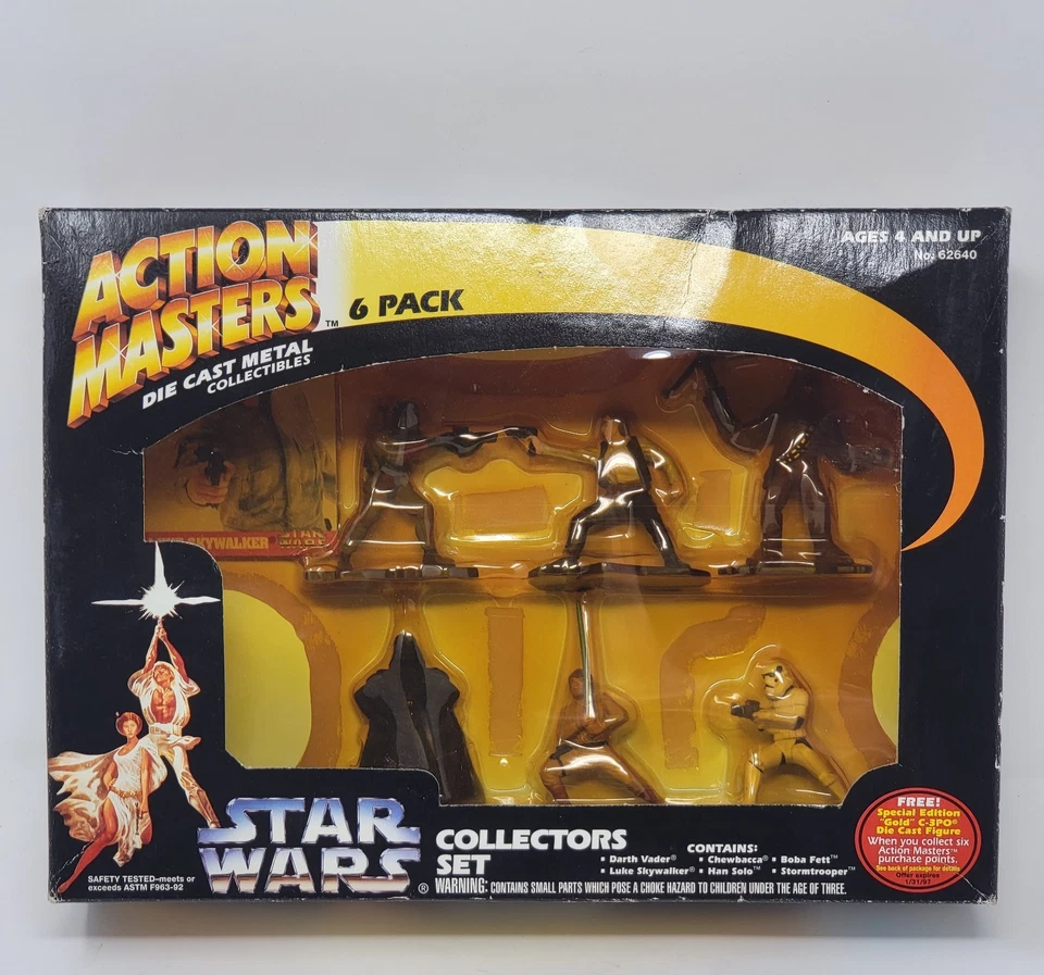 Paquete de 6 mini figuras de metal fundido a presión Star Wars Action Masters 1994 Kenner Foto 1 de 4