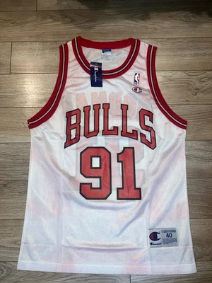 Dennis Rodman #91 Chicago Bulls NBA Champion Jersey 40 Small NEW Vintage - Image 1 of 4