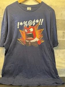 Anger Disney Herren T-Shirt Pixar Angry Head Cartoon Größe 2XL - Bild 1 von 7