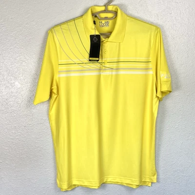 We Ko Pa Golf Club Under Armour HeatGear UPF  30+ M Medium Yellow Polo Shirt - Image 1 of 4