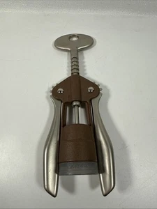 Vtg 9.5" Hoffritz Solid Wine Corkscrew Bottle Opener Italy - Picture 1 of 14