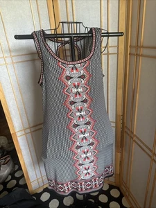 Abito MAX STUDIO stampa smanicato poliestere spandex S/M usato usato in ottime condizioni-come nuovo - Foto 1 di 14