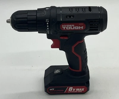Hyper Tough Keyless Chuck Cordless Drill Untested 8-V Max 3/8” AQ75072G {115} - Image 1 of 4