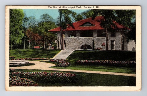 Rockford IL-Illinois, Pavilion At Sinnissippi Park, Vintage c1923