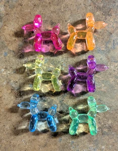 NEU! 6er SET Mini 1:6 Kunststoff BALLON HUNDE ~ 1,5" L ~ DISPLAY/SPIELEN/BASTELN! - Bild 1 von 11