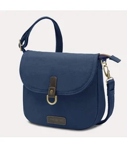 Bandolera Travelon Antirrobo Courier Saddle Azul Marino - Imagen 1 de 4