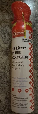 Boost Oxygen, 12 Liter XLarge can, 98%, American Red Cross label - sealed