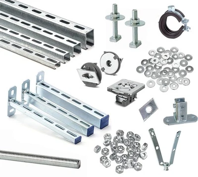 Montageschiene Schiebemutter Hammerkopf Konsole Rohrschelle Gewindestange - Bild 1 von 4