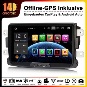 64GB Android 14 Autoradio GPS FM Carplay Renault Dacia Duster Logan Dokker Lodgy - Bild 1 von 15