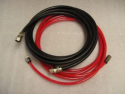  Binks  CONTITECH 10' LOW PRESSURE 1/4"  PAINT/AIR LINE HOSE ASSY.  L@@K - Image 1 of 4