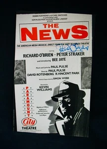 RICHARD O'BRIEN~Raro Autografiado LAS NOTICIAS~El Espectáculo de Imágenes de Horror de Rocky - Imagen 1 de 3