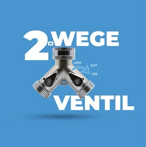 Y-Verteiler 3/4" mit Absperrventilen, 2 Wege-Verteiler 3,4“ mit Absperrventilen - Bild 1 von 4
