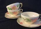 Franciscan Desert Rose Coffee Tea Cups Saucers 6PC TV Mark Saucer WAS F Mark Cup