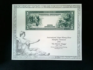 Scott #NSC62 - International Paper Money Show (IPMS) 1992 tarjeta de recuerdo - como nueva - Imagen 1 de 2