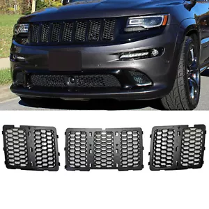 For Jeep Grand Cherokee 2014-2016 Front Grill Honeycomb Mesh Grille Insert Kit - Picture 1 of 12