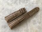 20mm/16mm Genuine Real Light Brown Crocodile Alligator Leather Watch Band