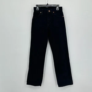 Wrangler Jeans Kids Size 10S Black Straight Slim Fit Cowboy Western Adj Waist - Picture 1 of 8