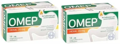 2x Omep Hexal 20mg bei Sodbrennen 14 Hartkapseln Omeprazol PZN: 10070208