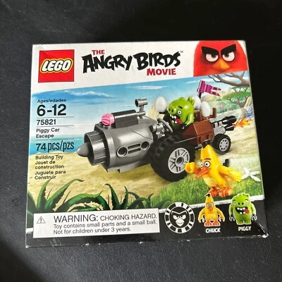 Lego Angry Birds Piggy Car Escape Set 75821 74 Pcs Chuck & Piggy Figures NEW - Image 1 of 4