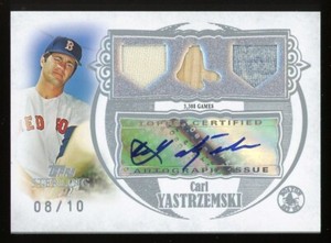 2007 Topps Sterling Baseball #CY30 Carl Yastrzemski Jersey Patch Auto /10