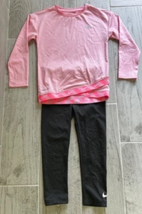 Nike Girls Size 4T Long Sleeve Shirt & Pants Set with Dri-Fit - Picture 1 of 11