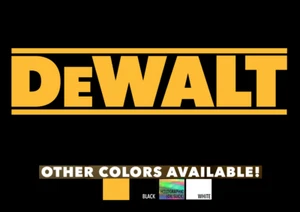 DeWalt Herramientas Calcomanía Troquelada Vinilo Coche Camión Ventana Caja de Herramientas Laptop Patrocinador Modelo - Imagen 1 de 2