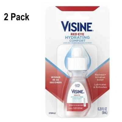 Lubricante cómodo hidratante para ojos rojos VISINE 0,28 cada uno, lote de 3-6-12 exp. 12/2027 Foto 1 de 4