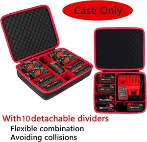 Hard Battery Storage Box Holder Carrying Case Replacement for Milwaukee M12 M18. - Picture 1 of 8