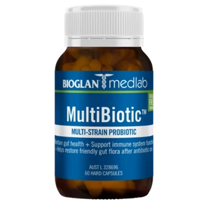 Bioglan Medlab MultiBiotic 60 Capsules (Fridge Free) Multi-Strain Probiotic - Picture 1 of 2