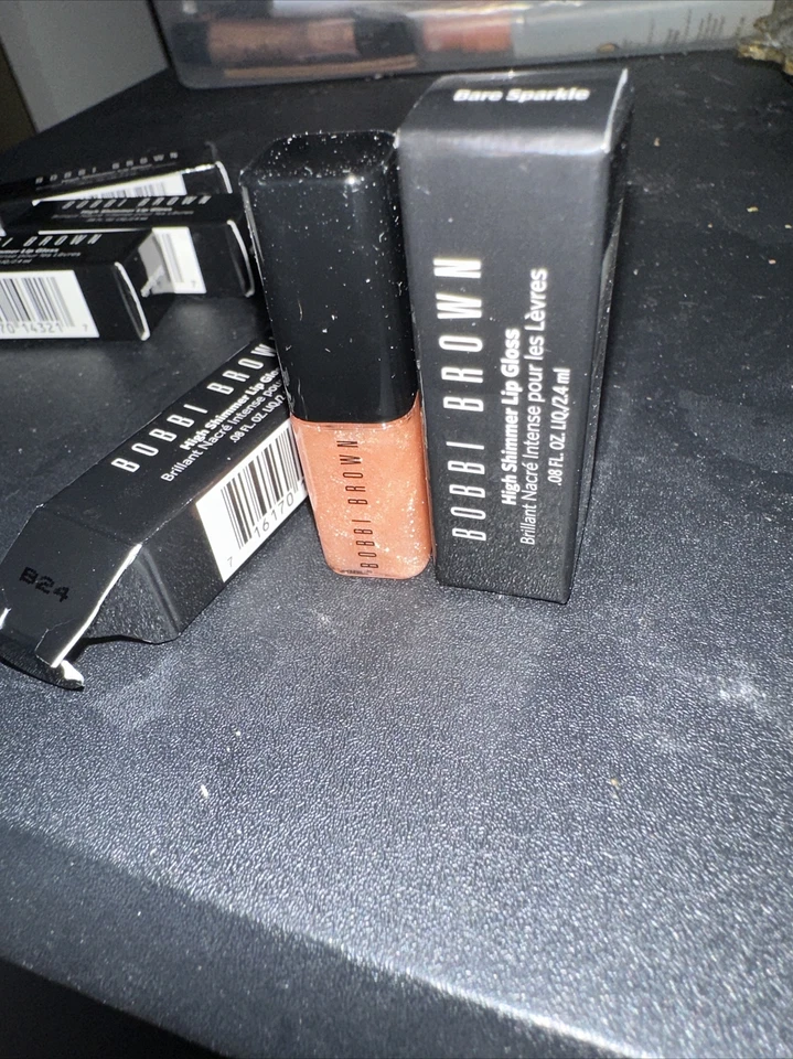 BOBBI BROWN High Shimmer Lip Gloss Bare Sparkle .08 Fl oz Liq/2.4 ml NIB - Image 1 of 4