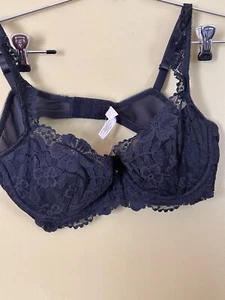 Victorias Secret VS Bra 36C Push Up Slightly Padding Black All Lace - Picture 1 of 5