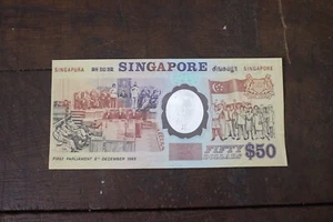 Nota conmemorativa de 50 dólares Singapur 1990 ""8 de diciembre de 1965 - Imagen 1 de 2