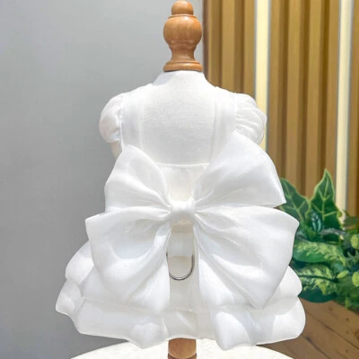 Pet Wedding Dress Dog Cat Thin Pet Clothing Pet Shiny Yarn Skirts - Image 1 of 4