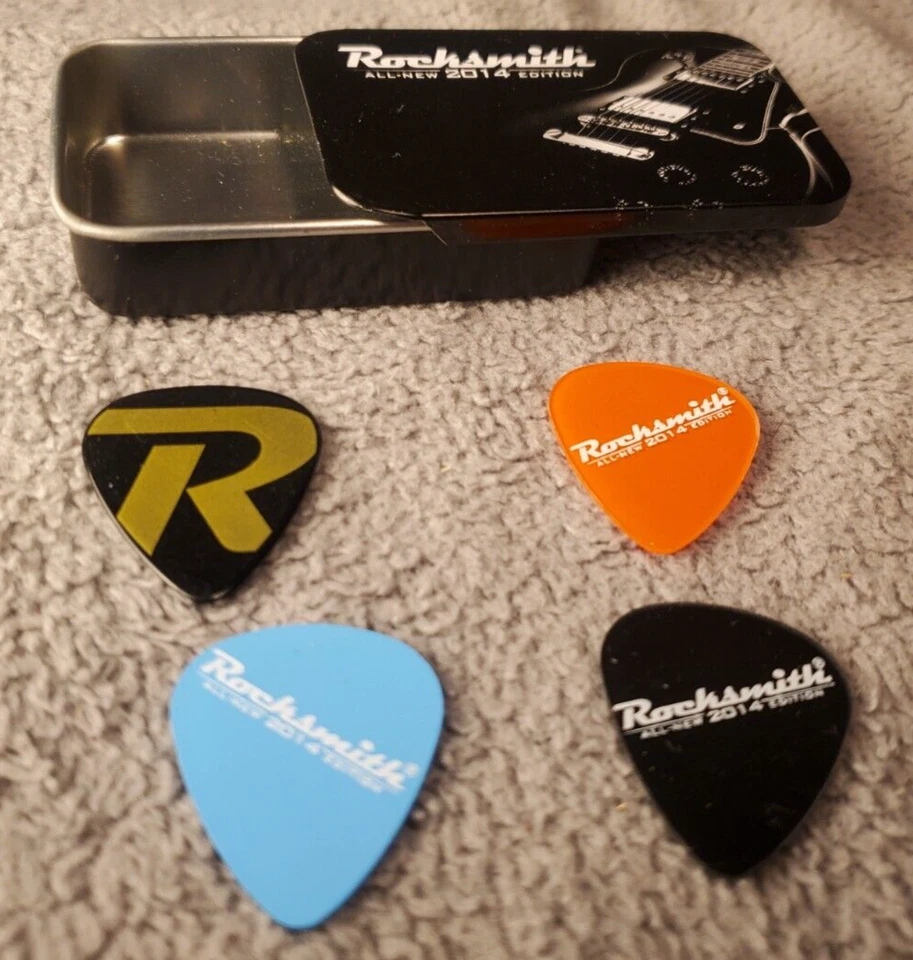 ROCKSMITH 2014 PÚAS DE GUITARRA EN ESTUCHE DE METAL DE LA FERIA COMERCIAL E3 Foto 1 de 3