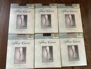 Lot 6 Worthington Sheer Caress Pantyhose Panty Short Pebble Black Smoke Grey - Picture 1 of 5
