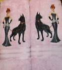 GREAT DANE & DAME Kids Set HAND TOWELS EMBROIDERED Adorable