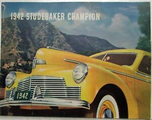 1942 Studebaker Champion Sedan & Coupe Color Sales Brochure Original
