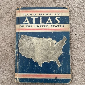 1935 Rand McNally Atlas of the United States. HC/VG See Condition! - Picture 1 of 5