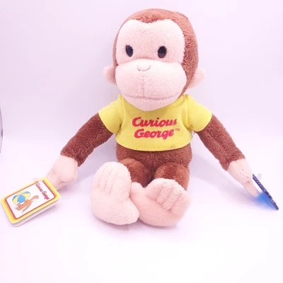 Vintage Applause Russ Berrie Classic Curious George Plush Yellow Shirt - Image 1 of 4