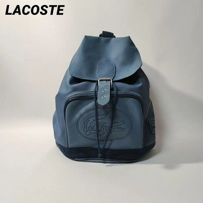 Lacoste Logo Embossed Pvc Leather Backpack Navy Foto 1 de 4